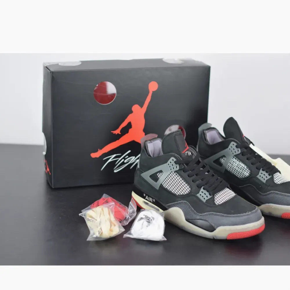 Off-White x Air Jordan 4 Bred