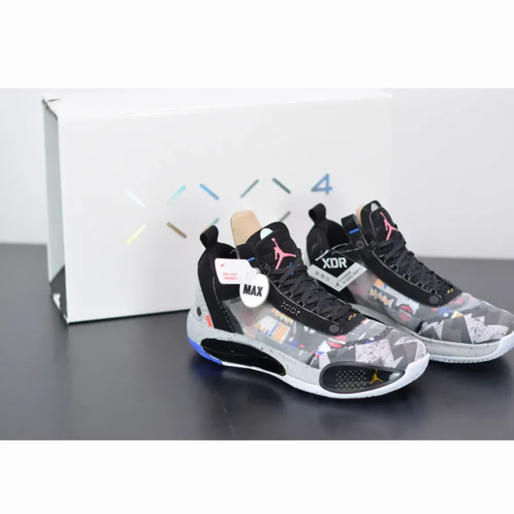 Air Jordan 34 Low Print White Blue  CZ7746-008