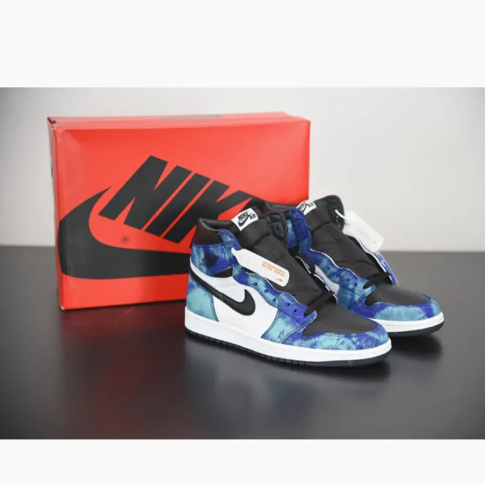 Air Jordan 1 High OG “Tie-Dye” White/Black-Aurora Green  CD0461-100