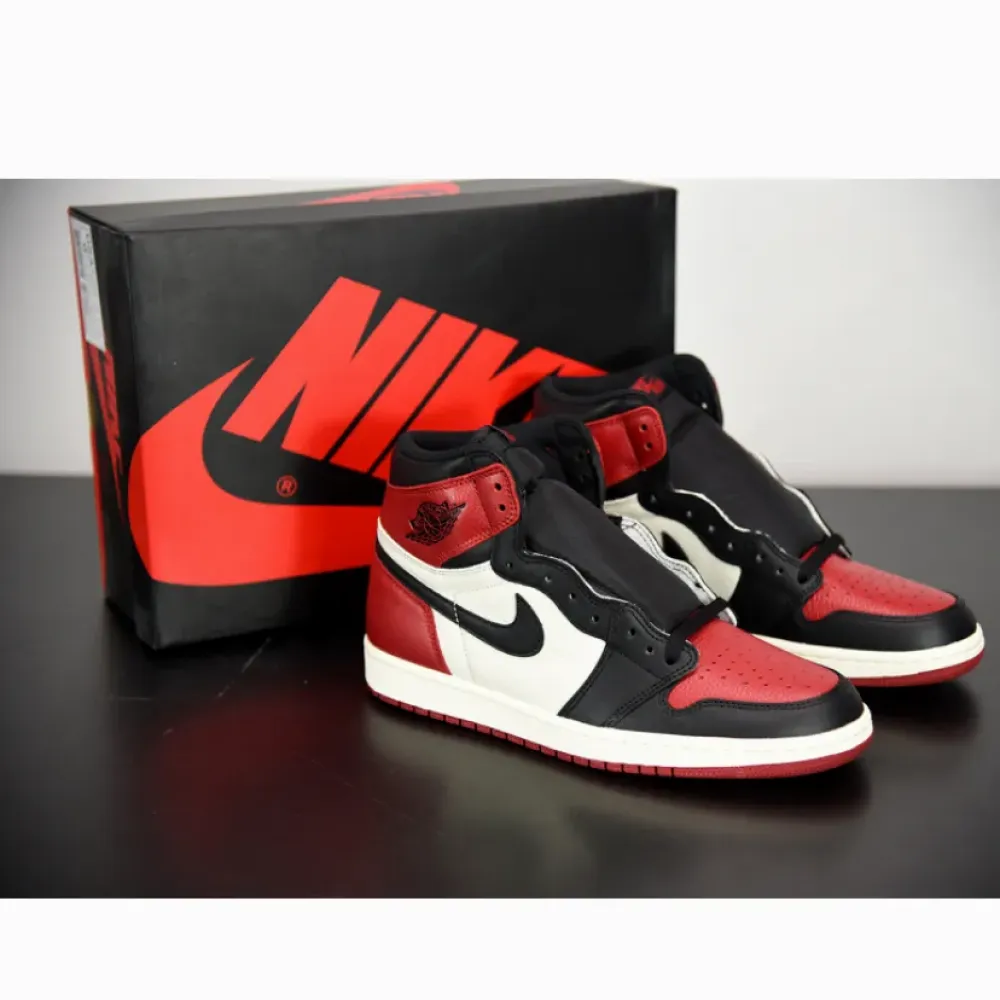 Air Jordan 1 Retro High OG “Bred Toe” Gym Red/Black-Summit White 555088-610