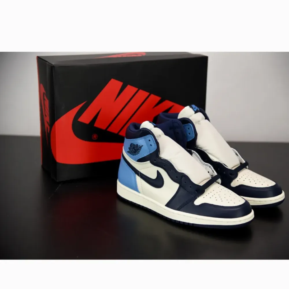 Air Jordan 1 Retro High OG Sail/Obsidian-University Blue 555088-140