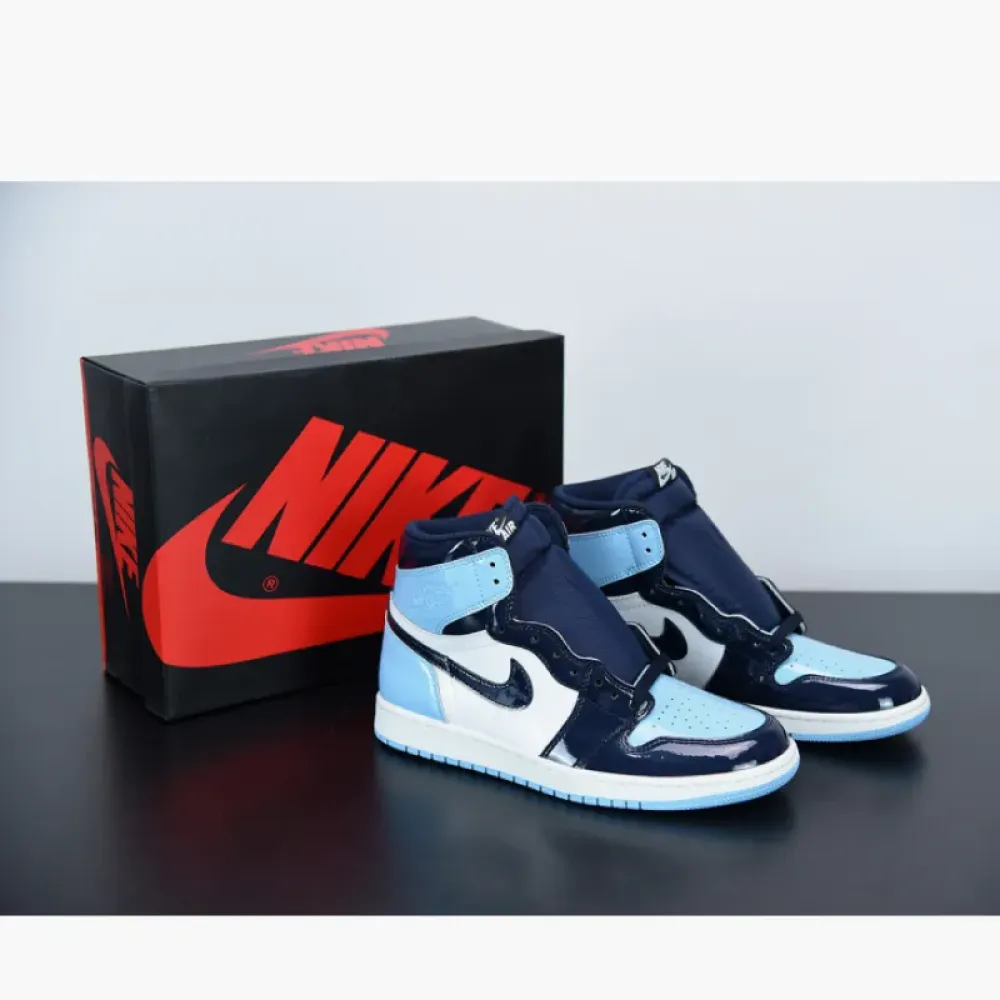 Air Jordan 1 Retro High OG “UNC Patent” Obsidian/Blue Chill-White CD0461-401