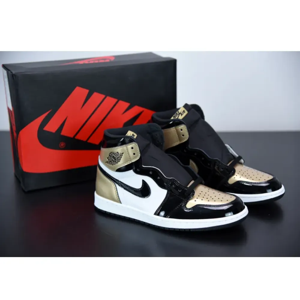Air Jordan 1 Retro High NRG Patent Gold Toe 861428-007