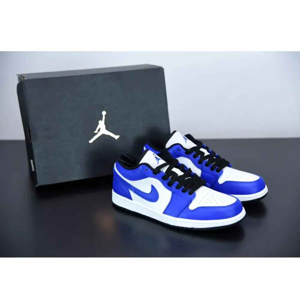 Air Jordan 1 Low White/Game Royal-Black 553558-124