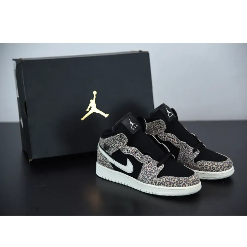 Air Jordan 1 Mid SE GS ‘Leopard’ BQ6931-021
