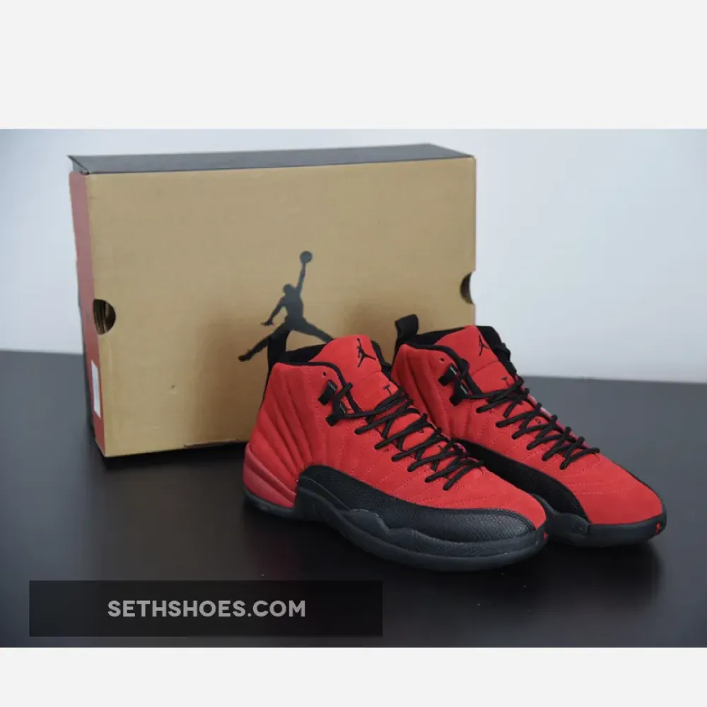 Air Jordan 12 ‘Reverse Flu Game’ Varsity Red/Black  CT8013-602