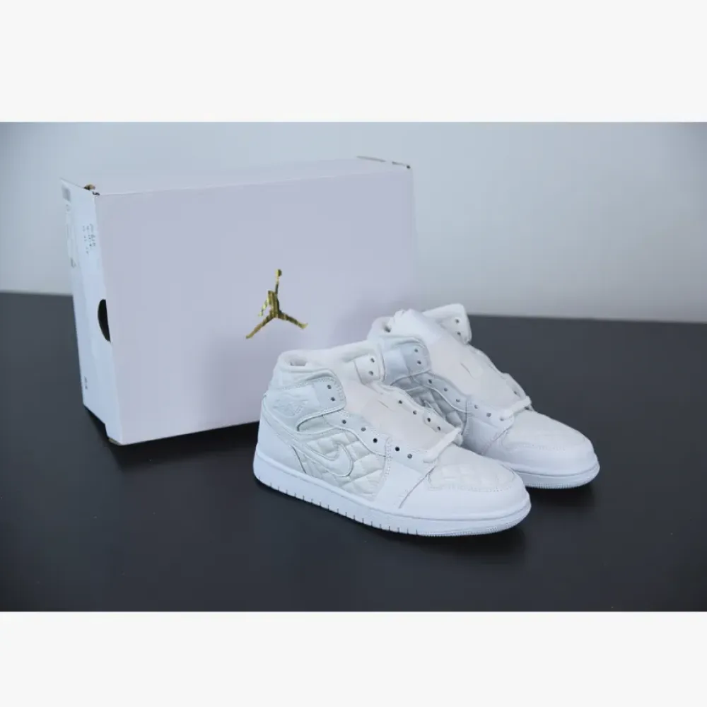 Air Jordan 1 Mid White Quilted  DB6078-100