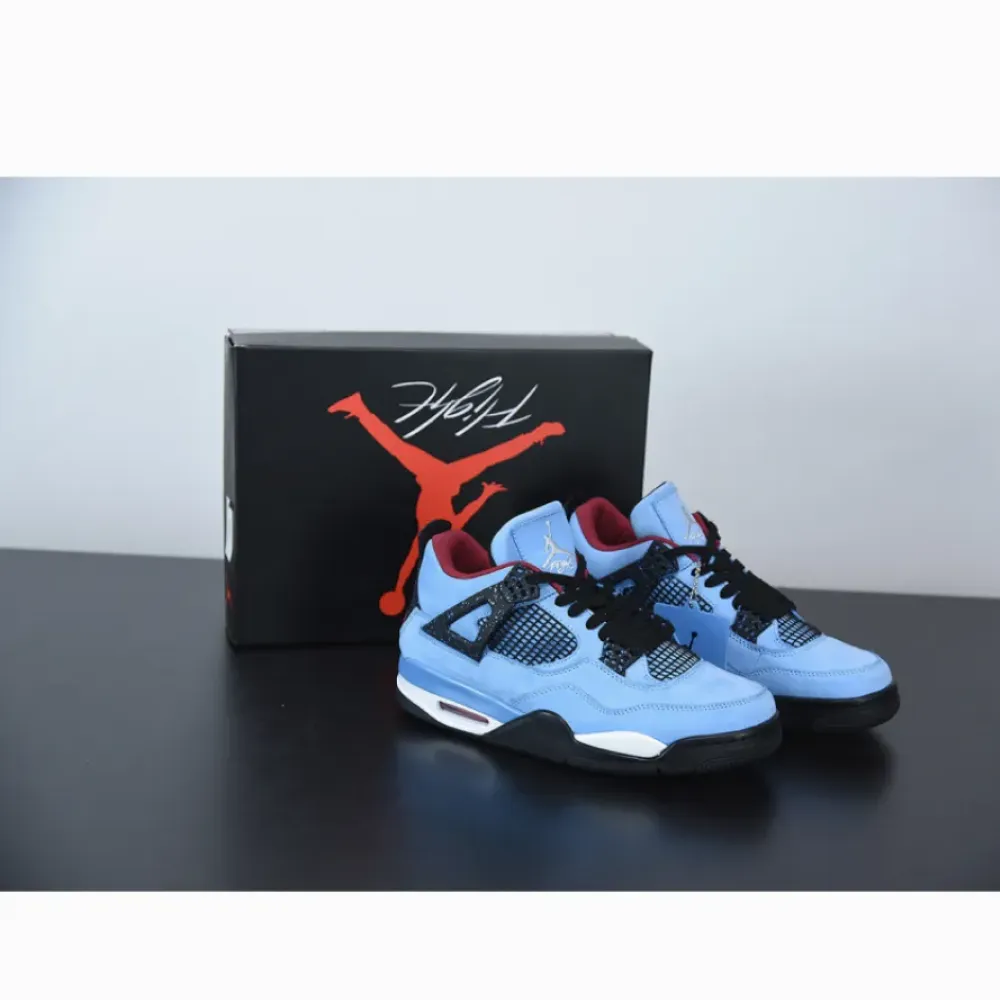 Travis Scott x Air Jordan 4 Retro “Oilers” University Blue/Varsity Red-Black 308497-406