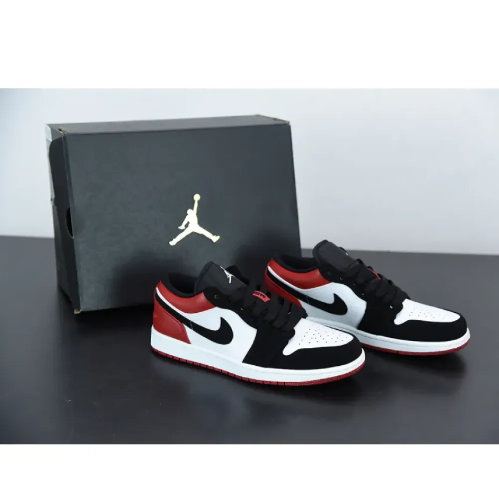 Air Jordan 1 Low “Black Toe” White/Black-Gym Red 553558-116