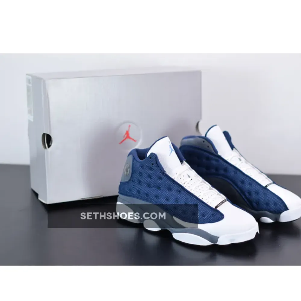 Air Jordan 13 “Flint” Navy/Flint Grey-White-University Blue 414571-404