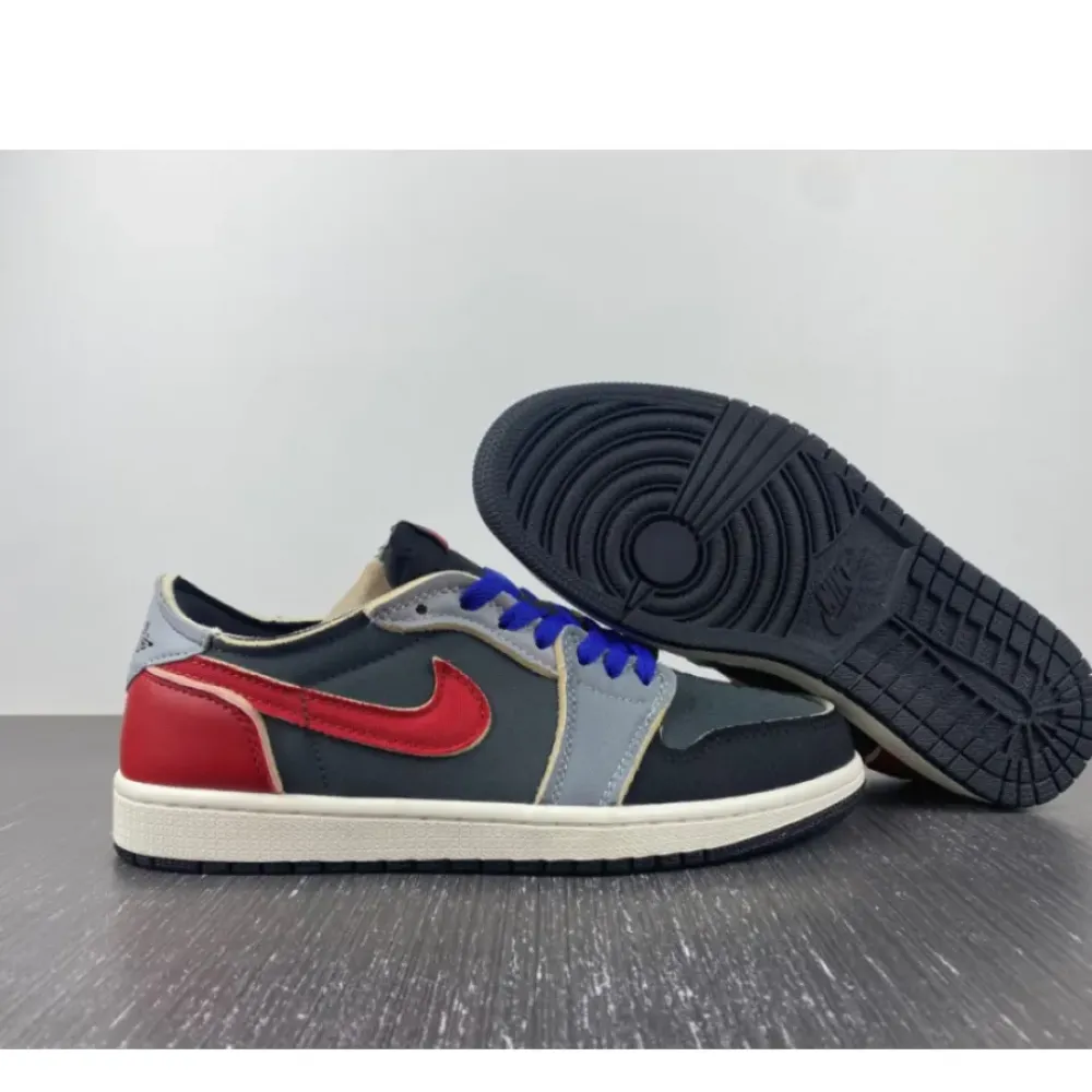 Air Jordan 1 Low OG EX Black/Dark Smoke Grey-Red