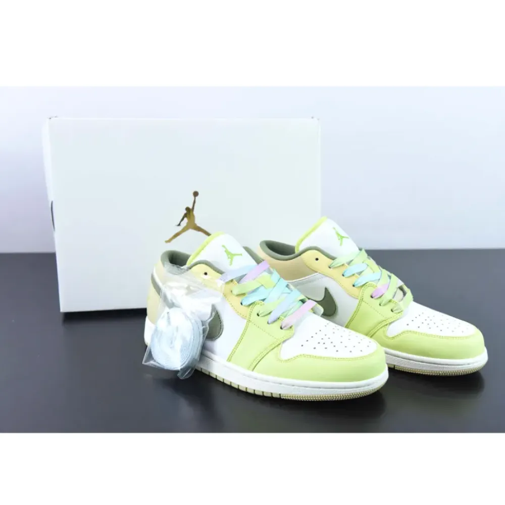 Air Jordan 1 Low Light Olive Pale Citron  FD9906-131