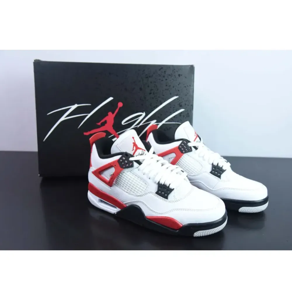 Air Jordan 4 “Red Cement” White/Fire Red-Black  DH6927-161
