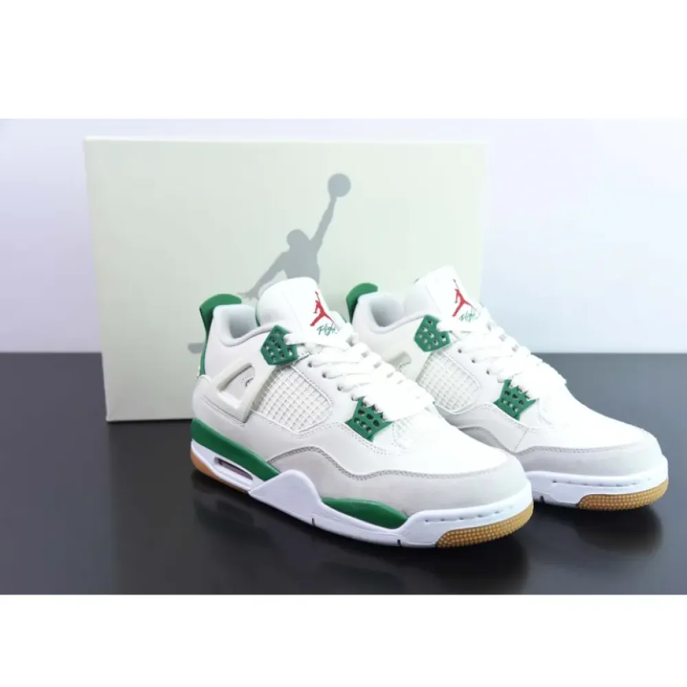 Nike SB x Air Jordan 4 Sail/Pine Green-Neutral Grey-White  DR5415-103