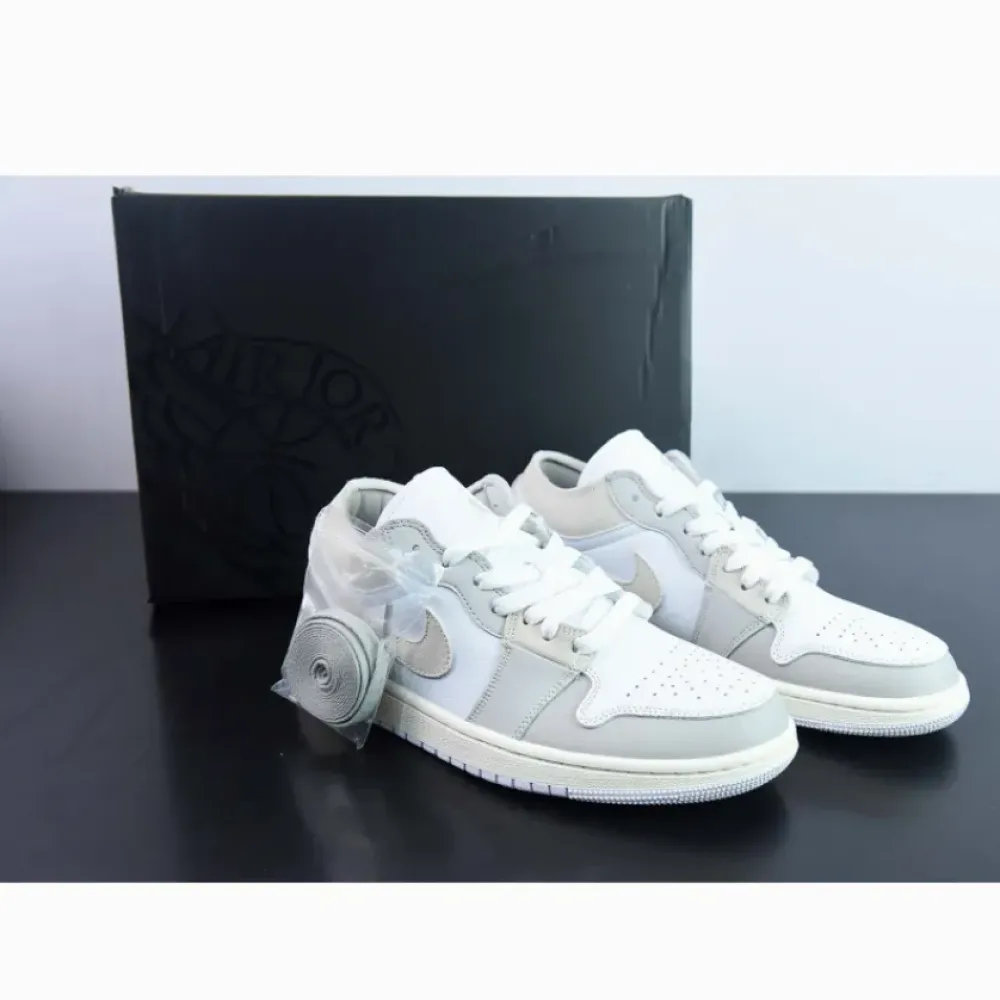 Air Jordan 1 Low Craft Tech Grey/Light Orewood Brown-White  DN1635-002