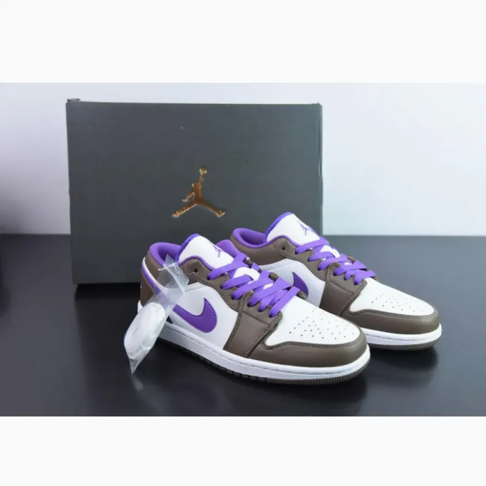 Air Jordan 1 Low Palomino/Wild Berry-White  553558-215