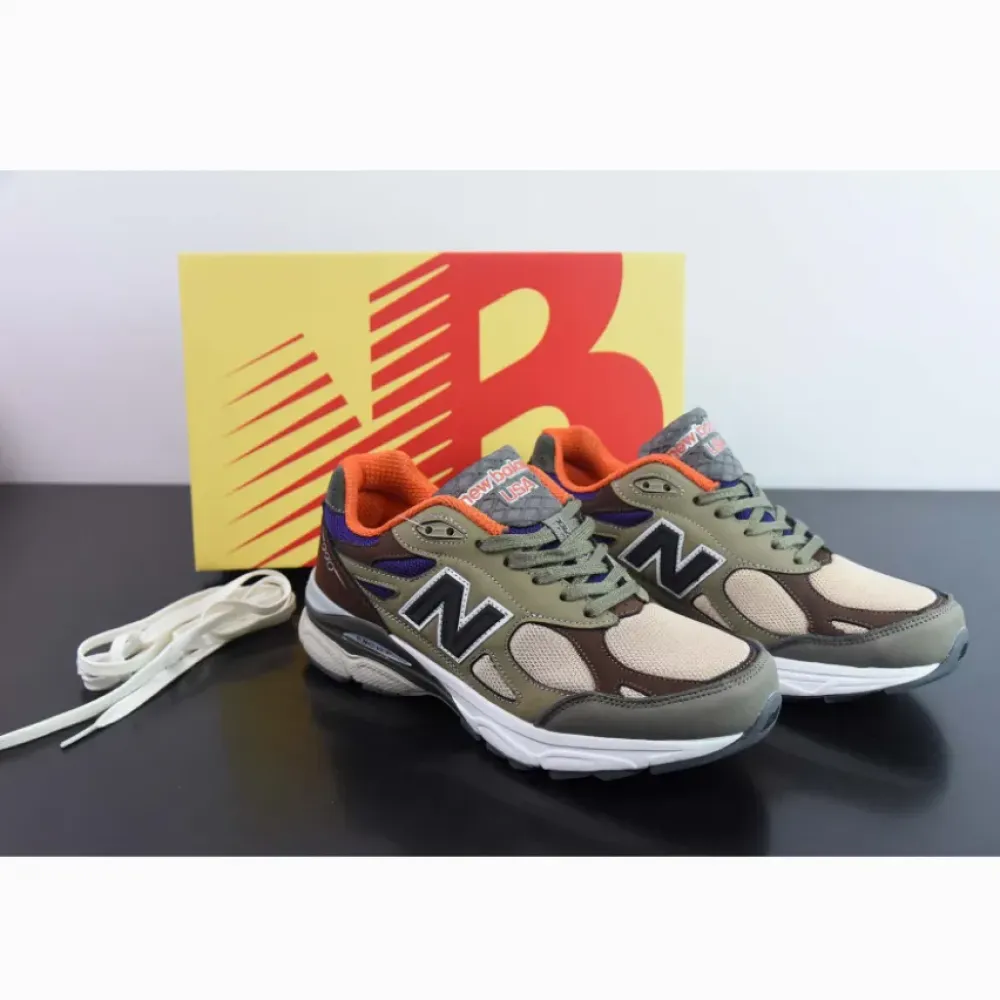 New Balance 990v3 MiUSA Teddy Santis Khaki Orange M990BT3