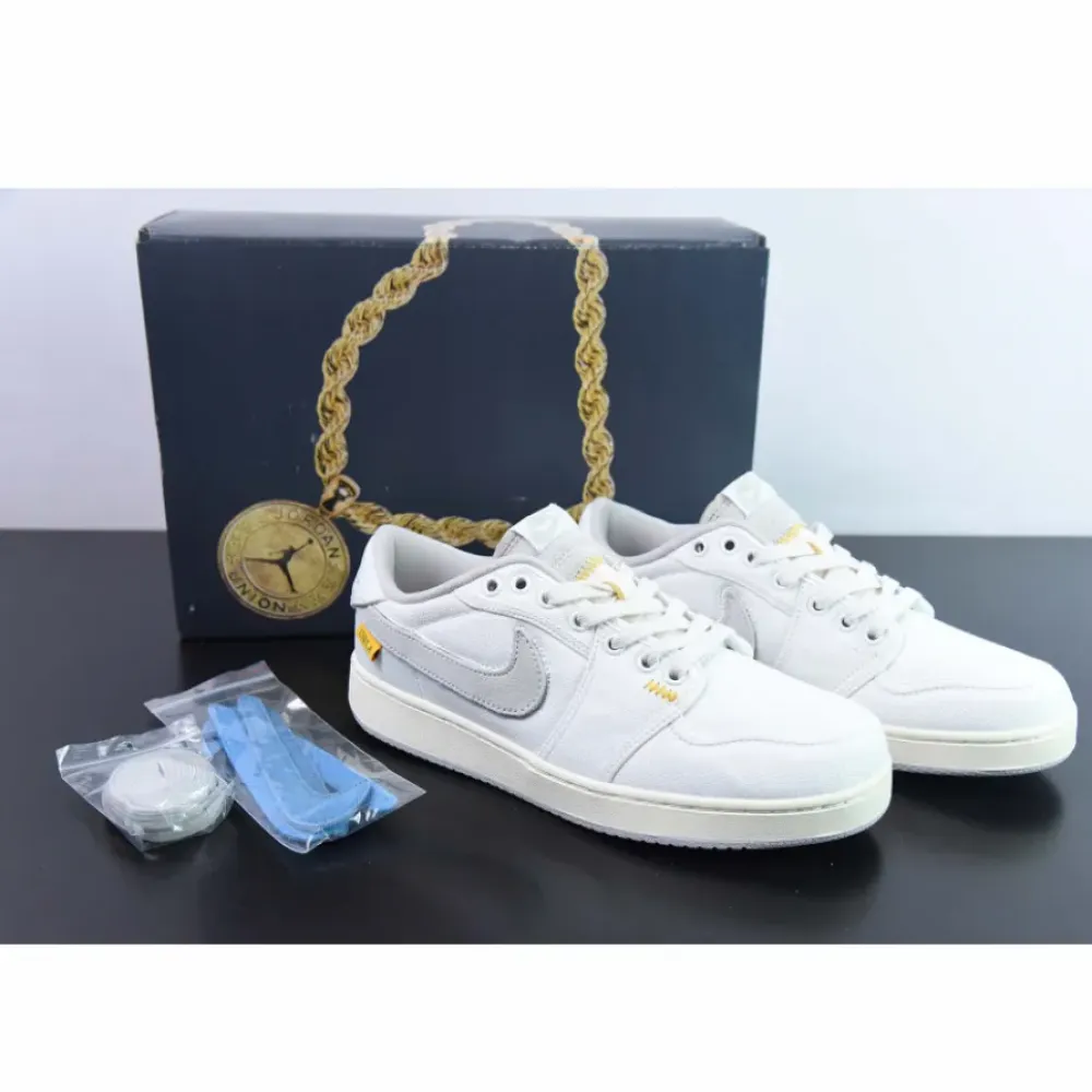 Union x AJKO 1 Low White/Sail-University Gold-Neutral Grey DO8912-101