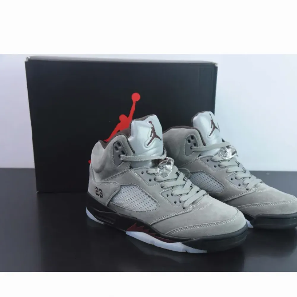 A Ma Maniére X Air Jordan 5 Light Bone/Black-Burgundy  FD1330-006