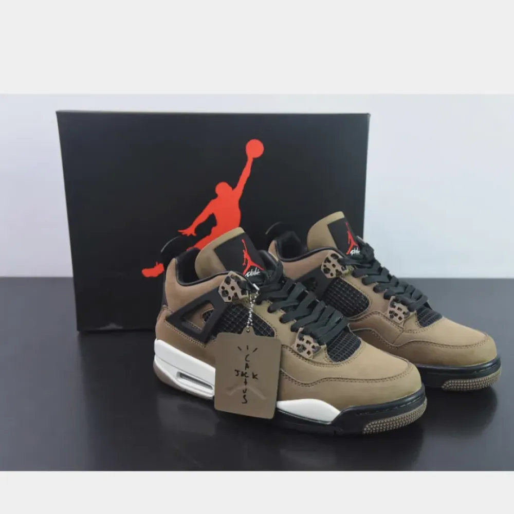Travis Scott x Air Jordan 4 Olive Grey Black AJ4-882335
