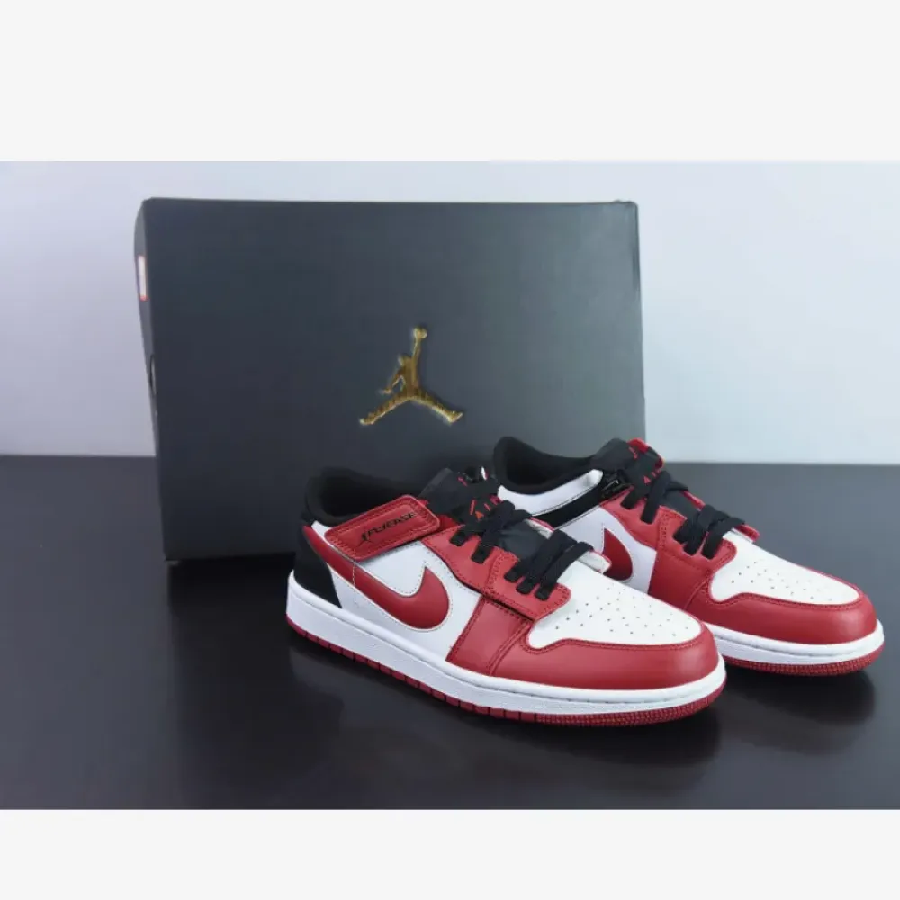 Air Jordan 1 Low FlyEase White/Black-Gym Red  DM1206-163