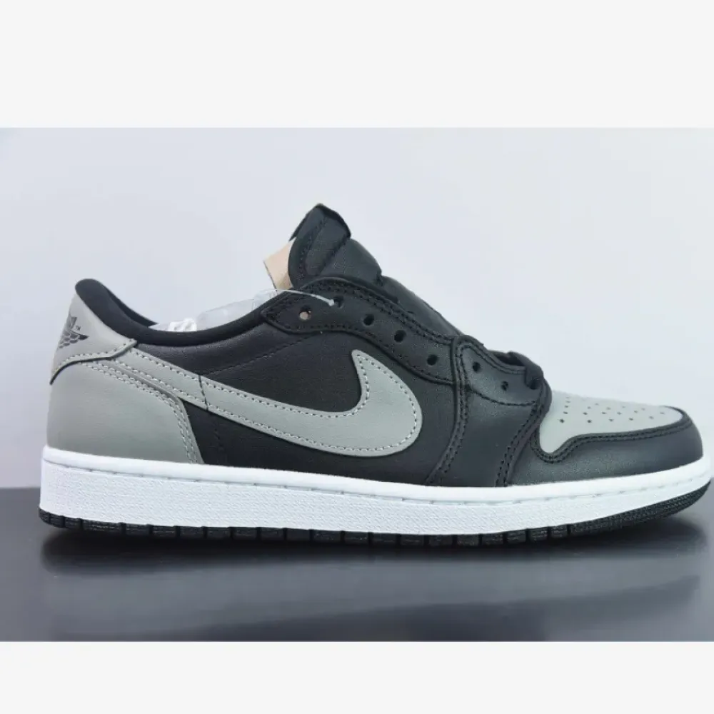 Air Jordan 1 Retro Low OG “Shadow” Black/Medium Grey-Sail 705329-003