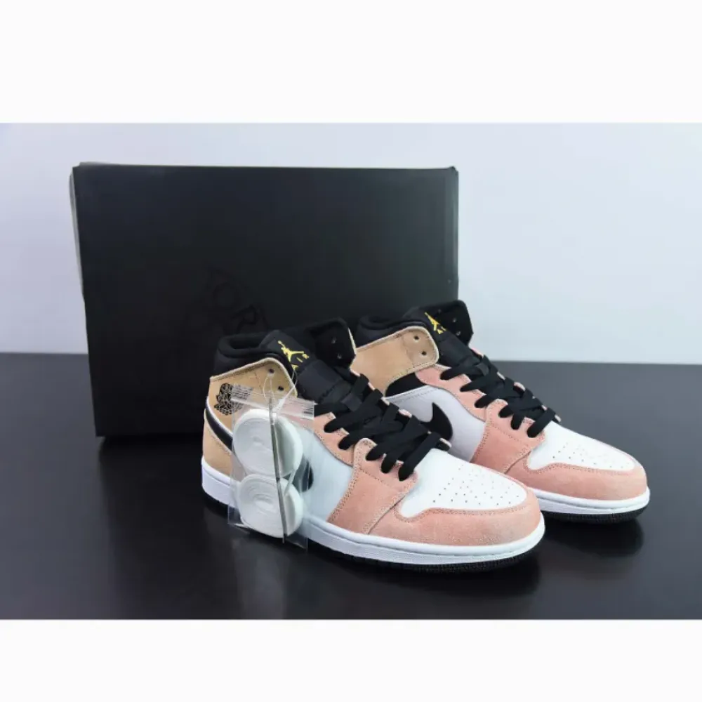 Air Jordan 1 Mid “Flight Club” Magic Ember/Sundial-White-Black  DX4332-800