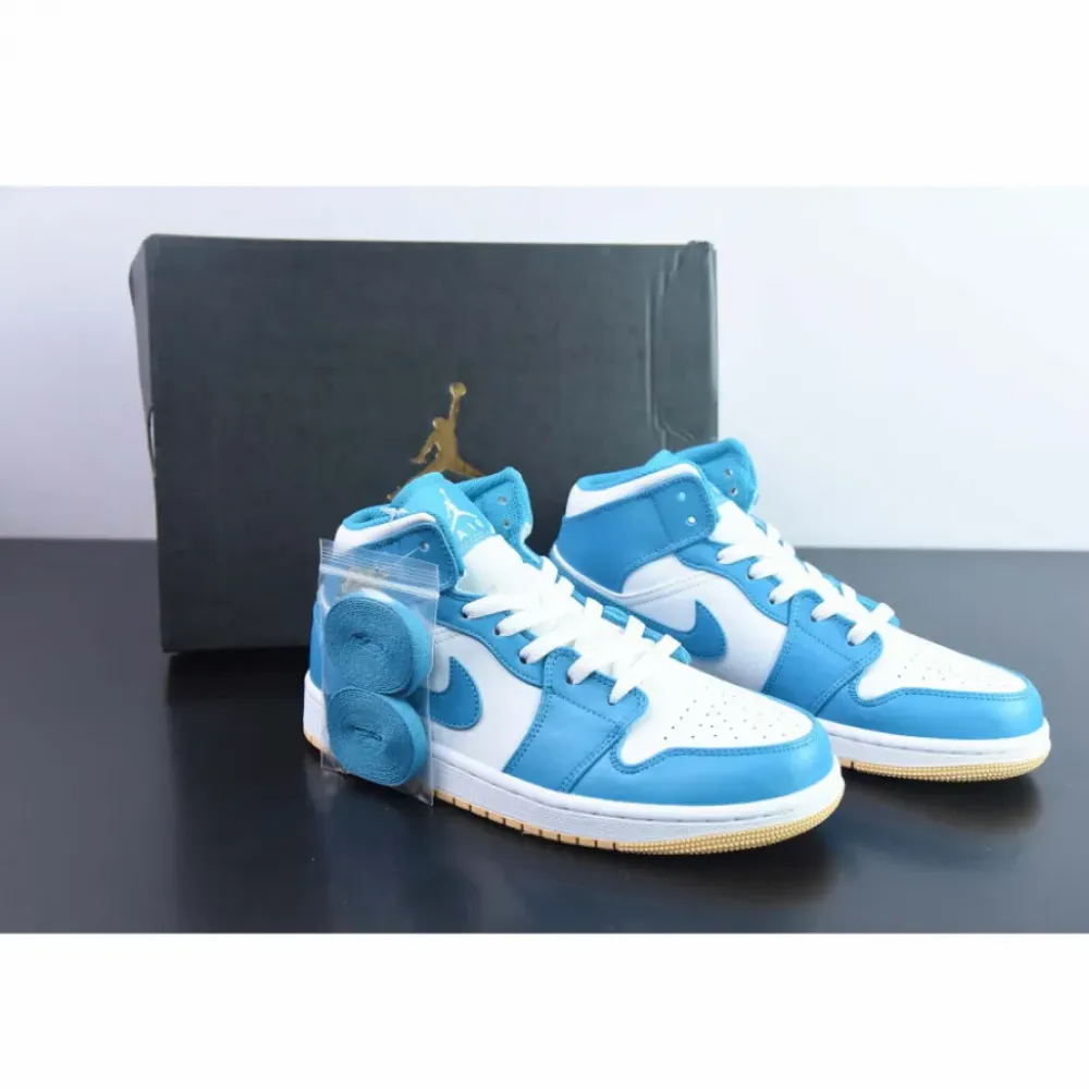 Air Jordan 1 Mid Aquatone/Celestial Gold-White  DQ8426-400