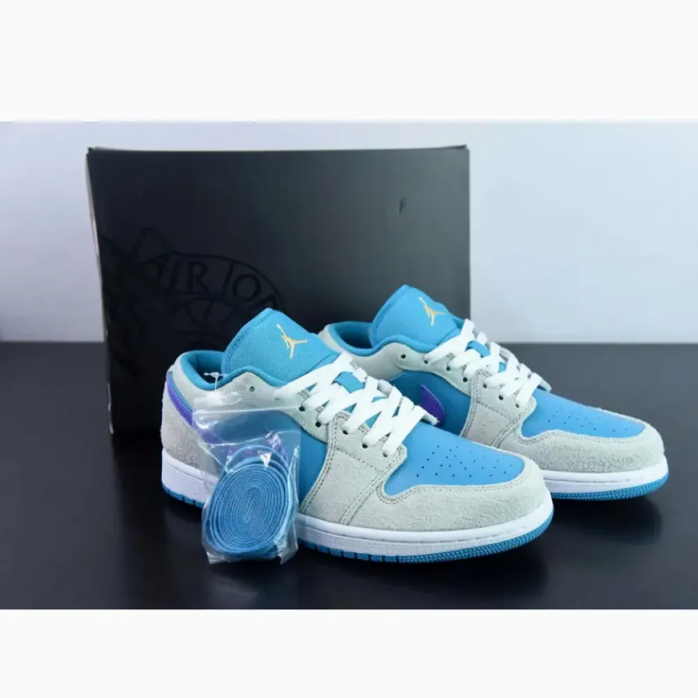 Air Jordan 1 Low ‘Aquatone’ Blue Grey Purple  DX4334-300