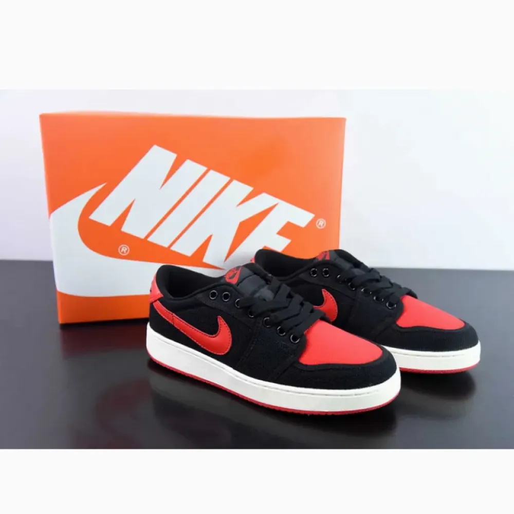 Air Jordan 1 KO Low Bred Black/Varsity Red-White  DX4981-006