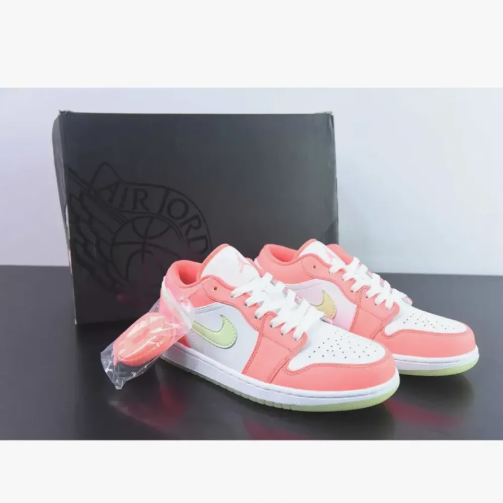 Air Jordan 1 Low Lava Glow/White/Barely Volt  FN6772-671