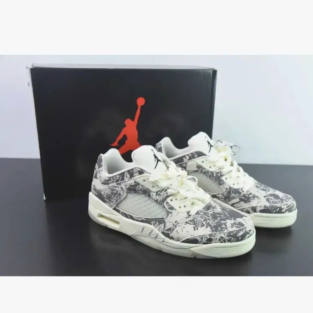 Air Jordan 5 Low “Expression” Coconut Milk/White/Black  DA8016-100