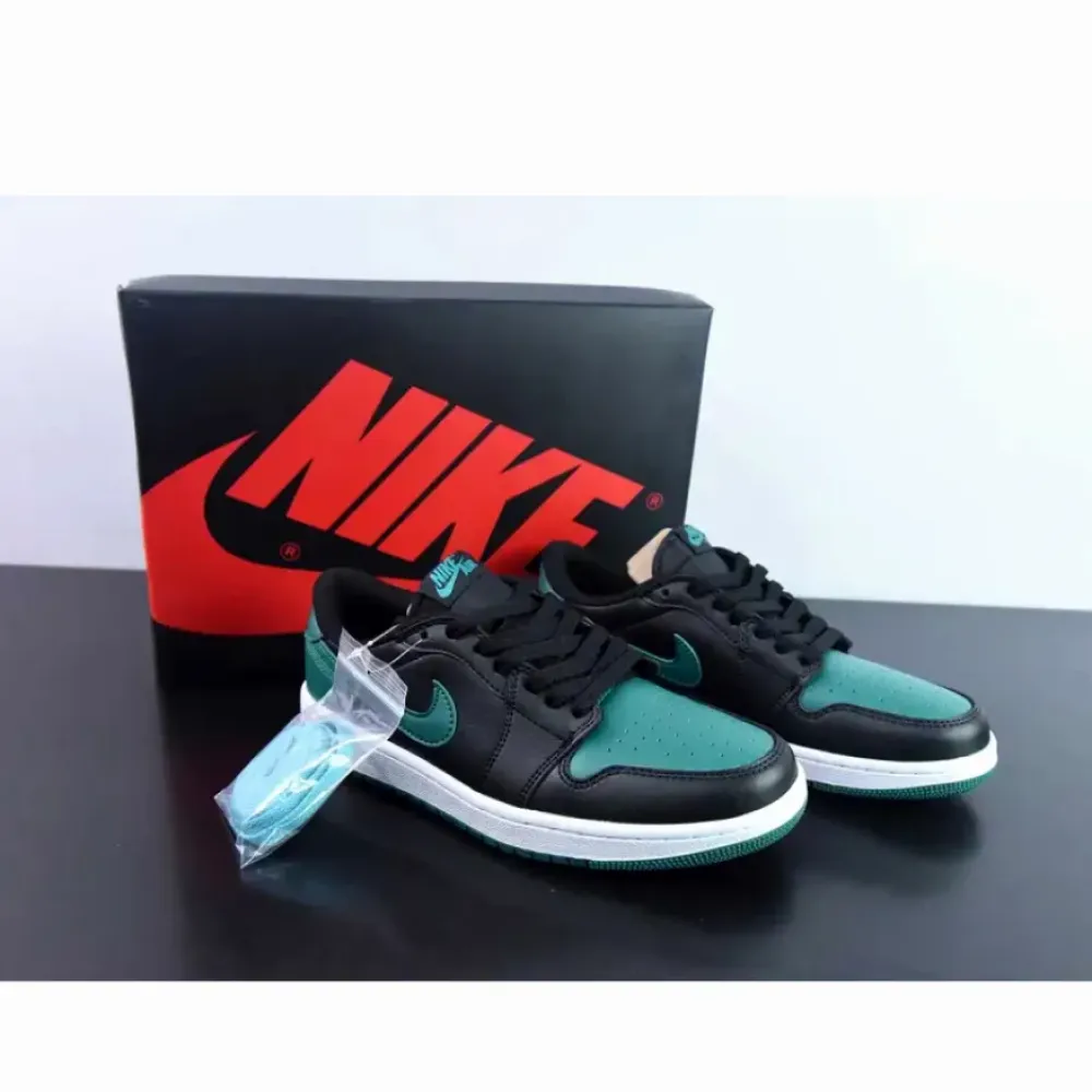 Air Jordan 1 Low OG Black Gorge Green Sail  CZ0775-036