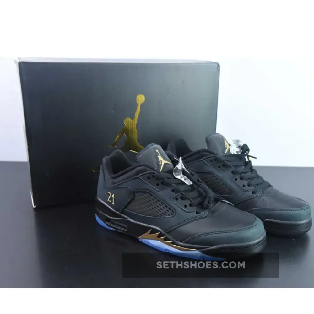 Air Jordan 5 Low “Wings” Black / Metallic Gold DJ1094-001