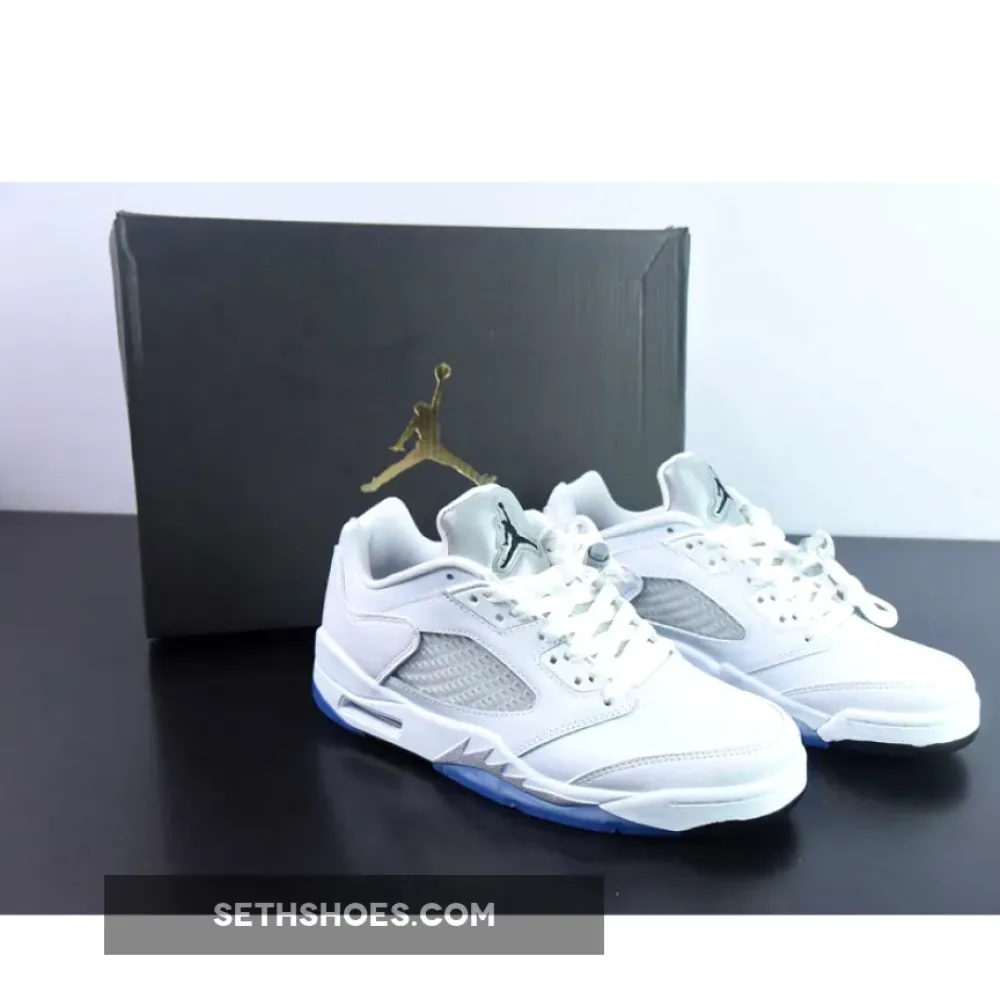 Air Jordan 5 Low White/Black-Wolf Grey 819172-122