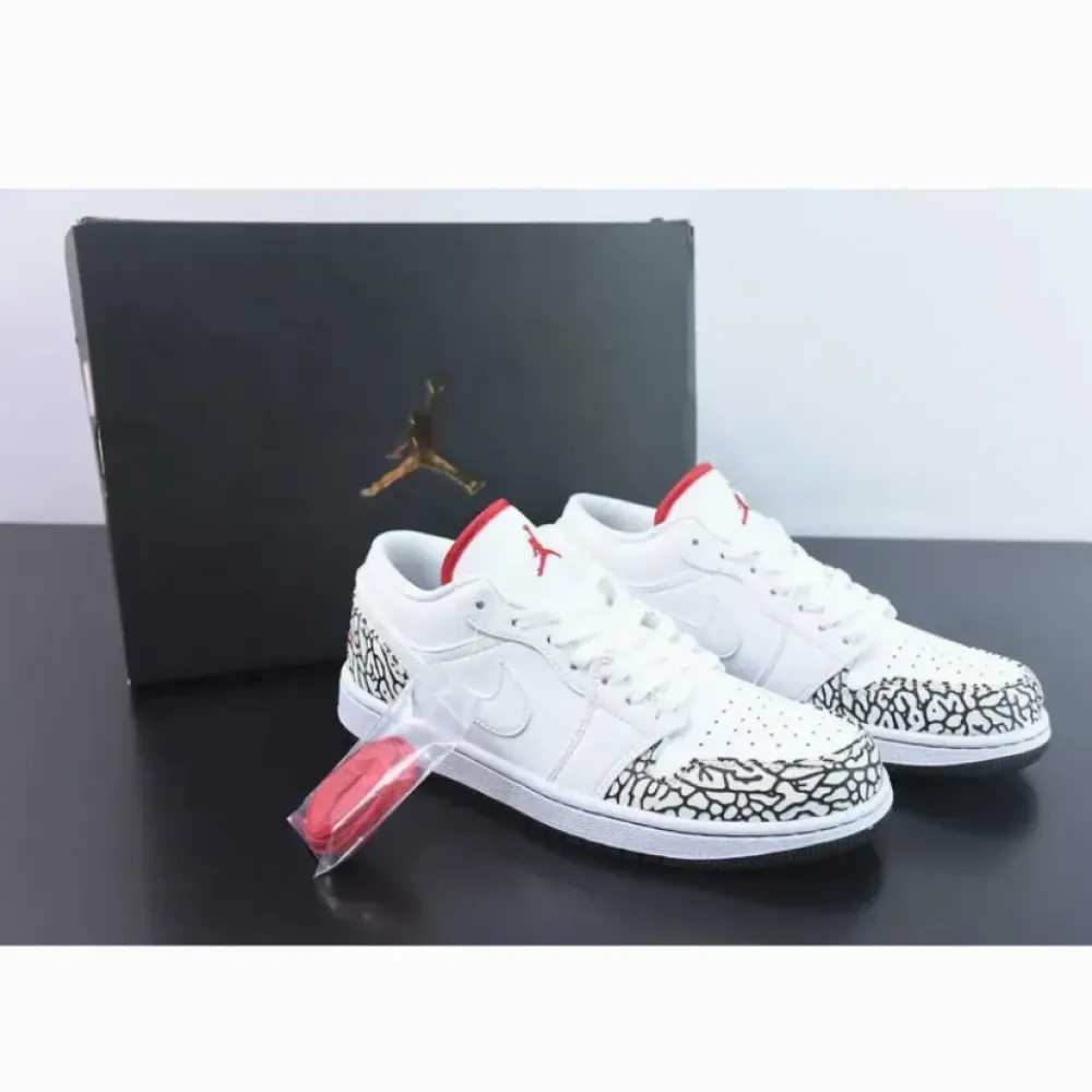 Air Jordan 1 Phat Low White/Varsity Red/Cement Grey 338145-162