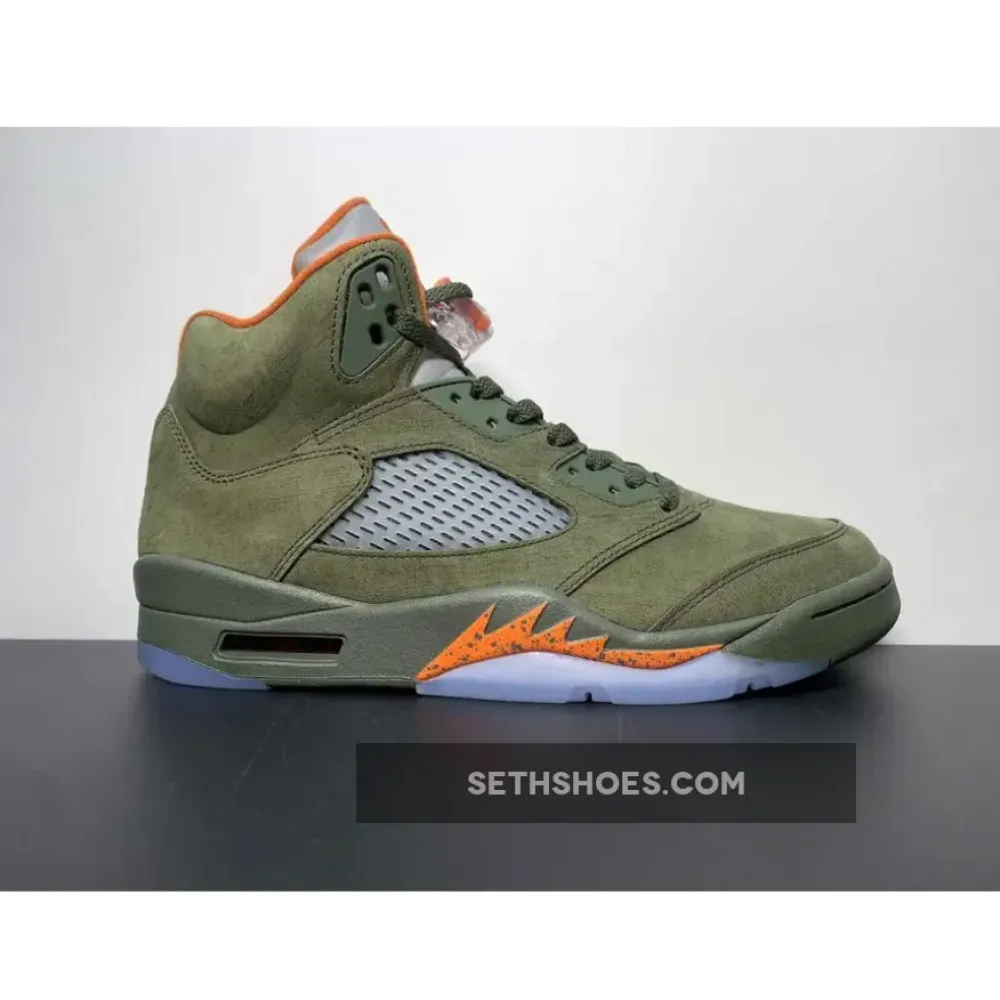 Air Jordan 5 Army Olive/Solar Orange DD0587-308