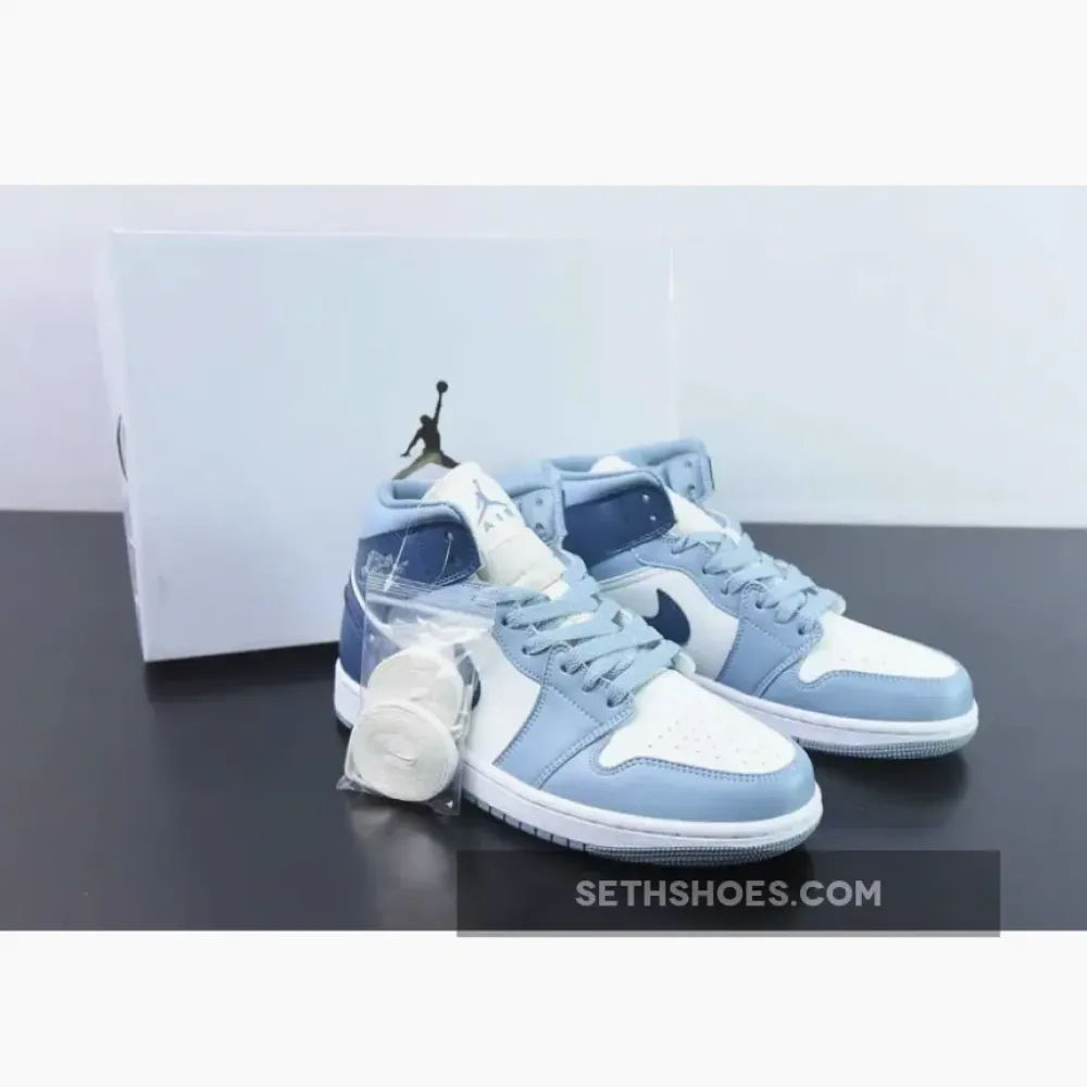 Air Jordan 1 Mid Two-Tone Blue  BQ6472-140