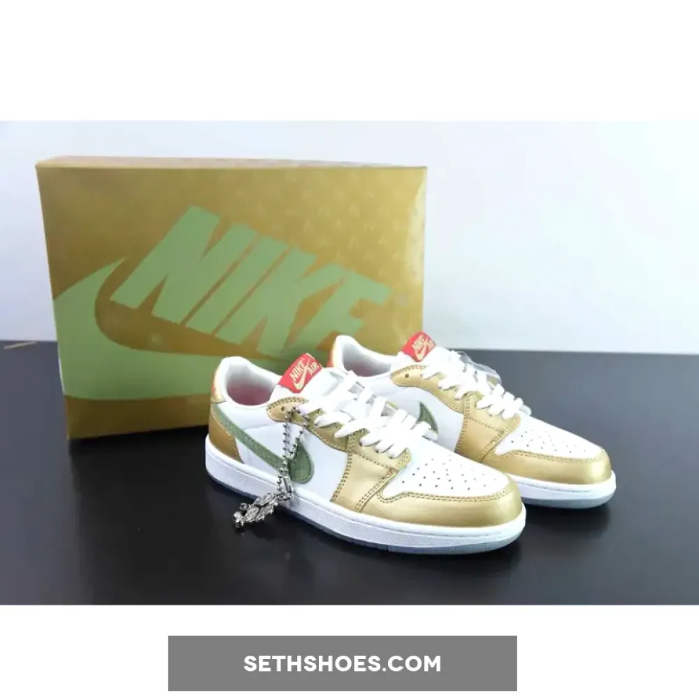 Air Jordan 1 Low OG “Year of the Dragon” Sail/Metallic Gold Grain FQ6593-100