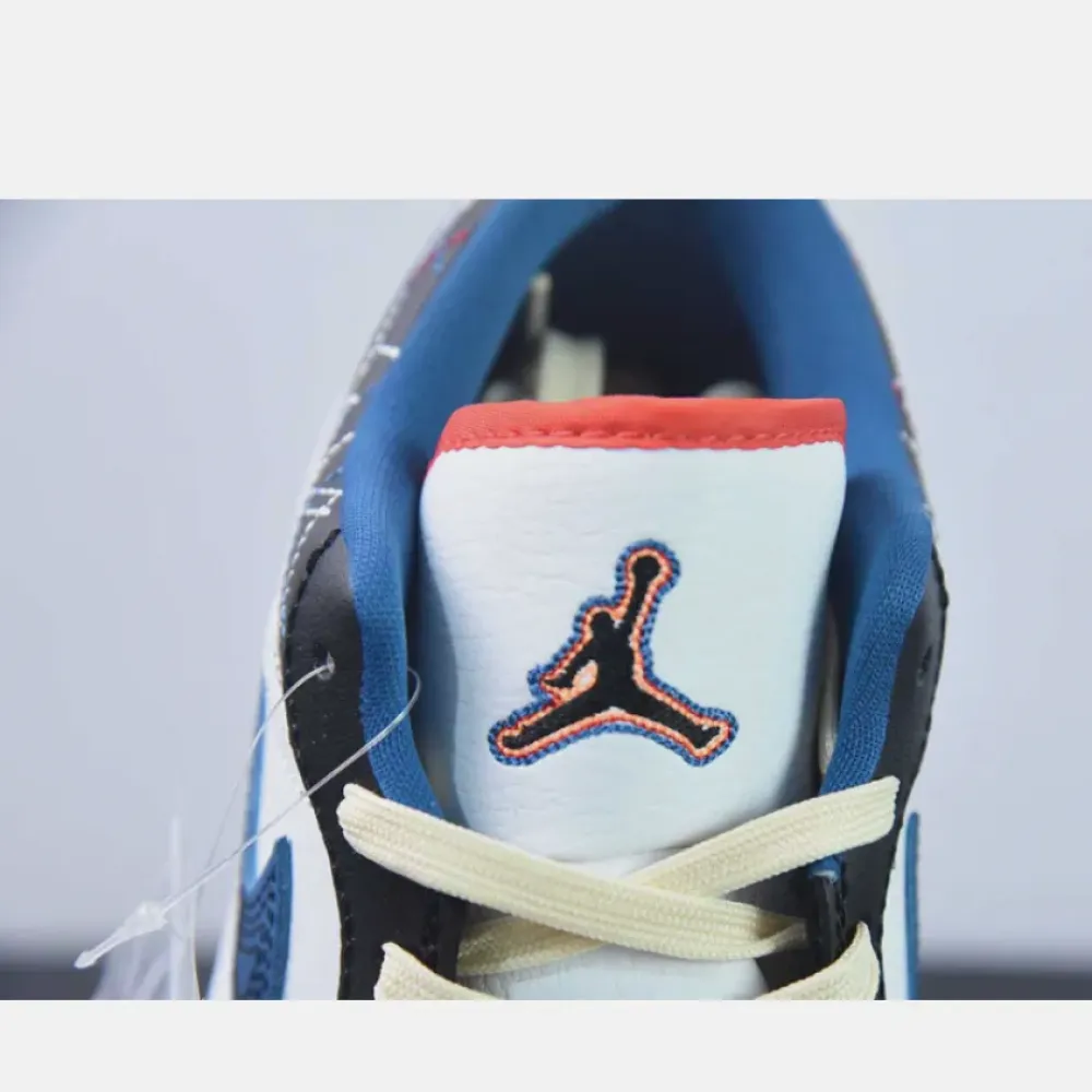 Air Jordan 1 Low ‘White Industrial Blue Siren Red’ FV3622-141