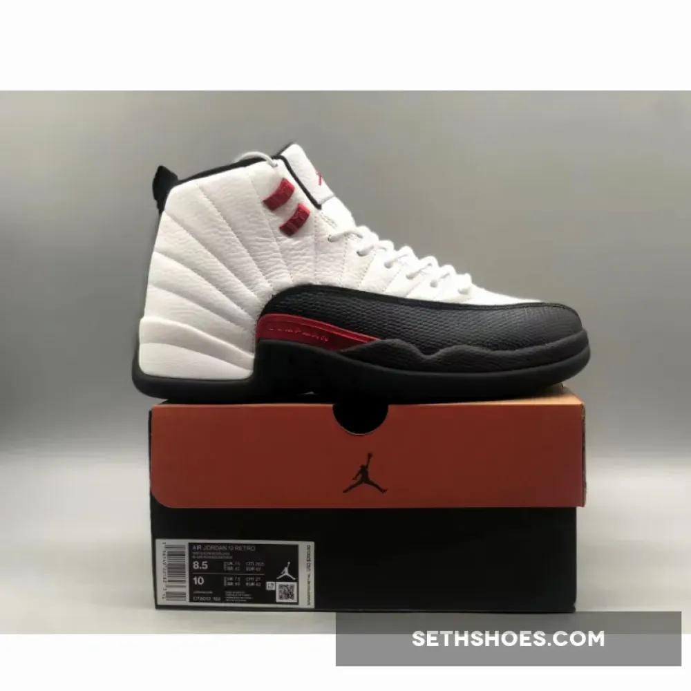 Air Jordan 12 Red Taxi White/Gym Red/Black  CT8013-162