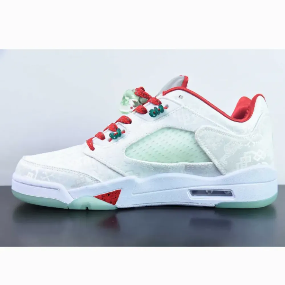 CLOT x Air Jordan 5 Low White Silk