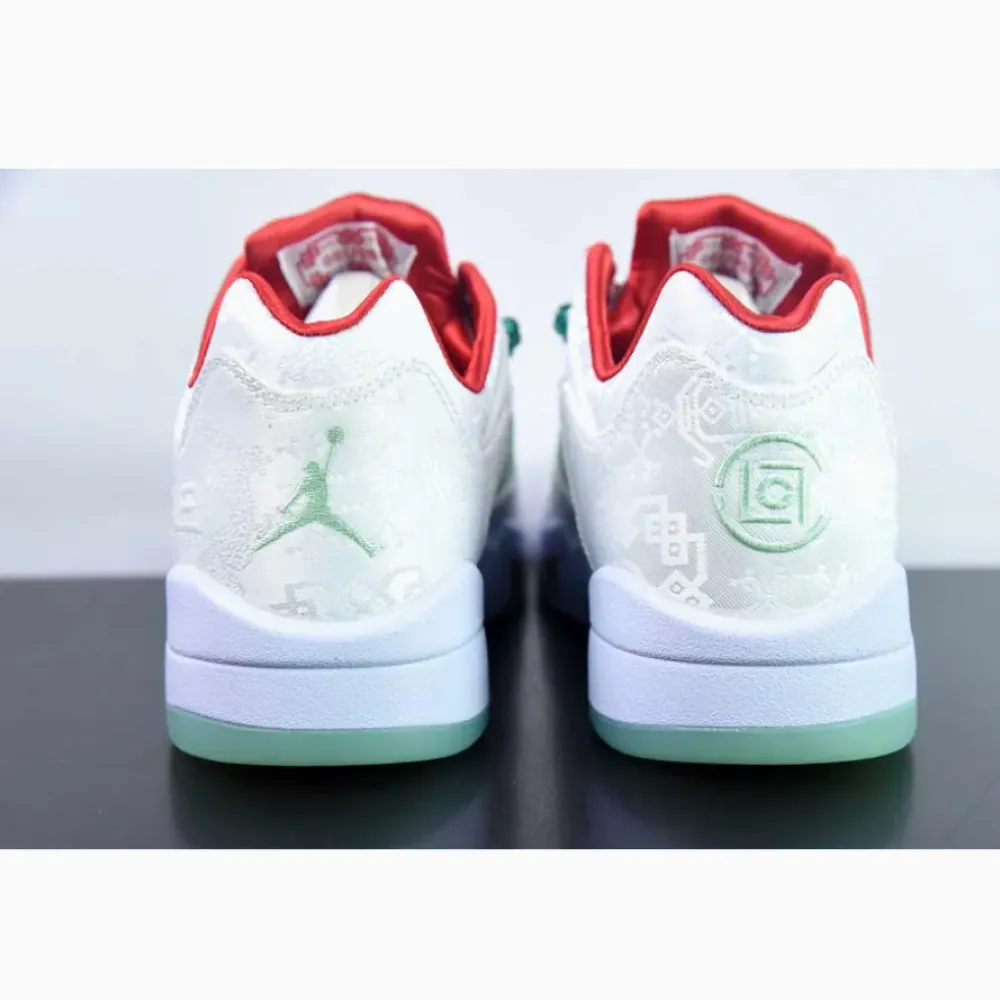 CLOT x Air Jordan 5 Low White Silk
