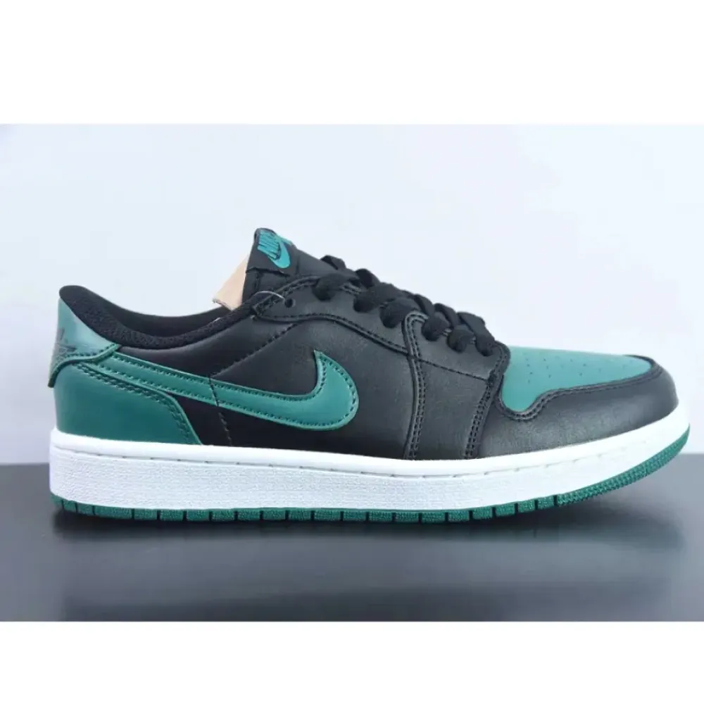 Air Jordan 1 Low OG Black Gorge Green Sail  CZ0775-036