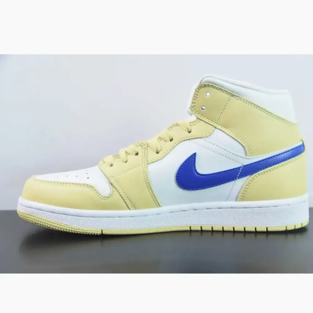 Air Jordan 1 Mid Lemon Wash/White/Lapis  BQ6472-701