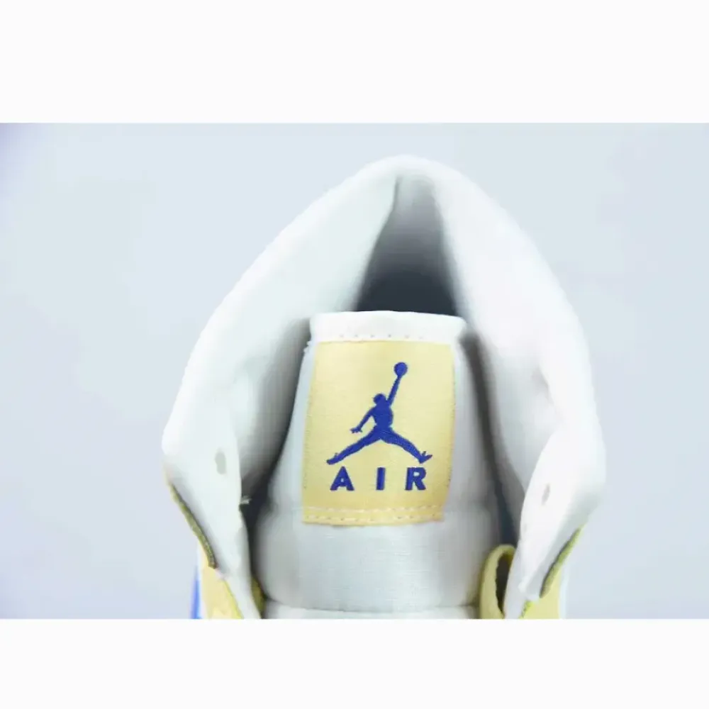 Air Jordan 1 Mid Lemon Wash/White/Lapis  BQ6472-701