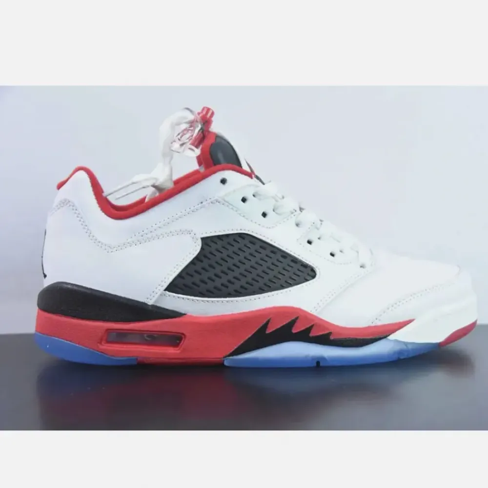 Air Jordan 5 Low White/Fire Red-Black  819171-101