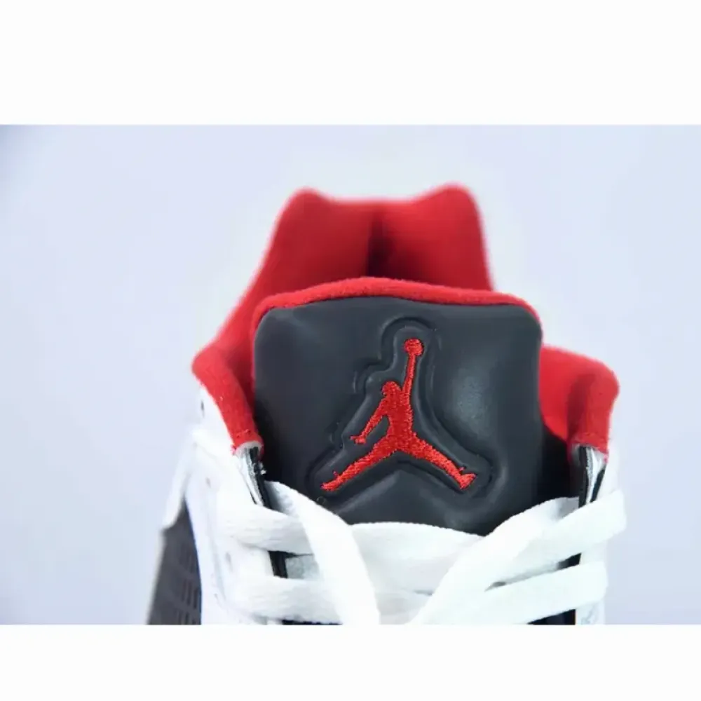 Air Jordan 5 Low White/Fire Red-Black  819171-101