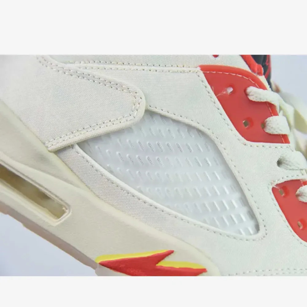 Air Jordan 5 Low “CNY” Sail/Chile Red-Opti Yellow  DD2240-100