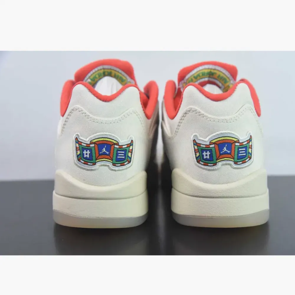 Air Jordan 5 Low “CNY” Sail/Chile Red-Opti Yellow  DD2240-100